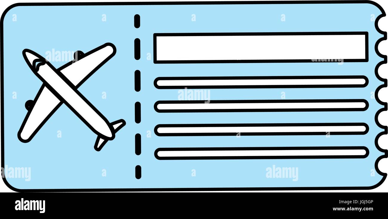 Biglietto aereo illustrazione vettoriale Immagine e Vettoriale - Alamy