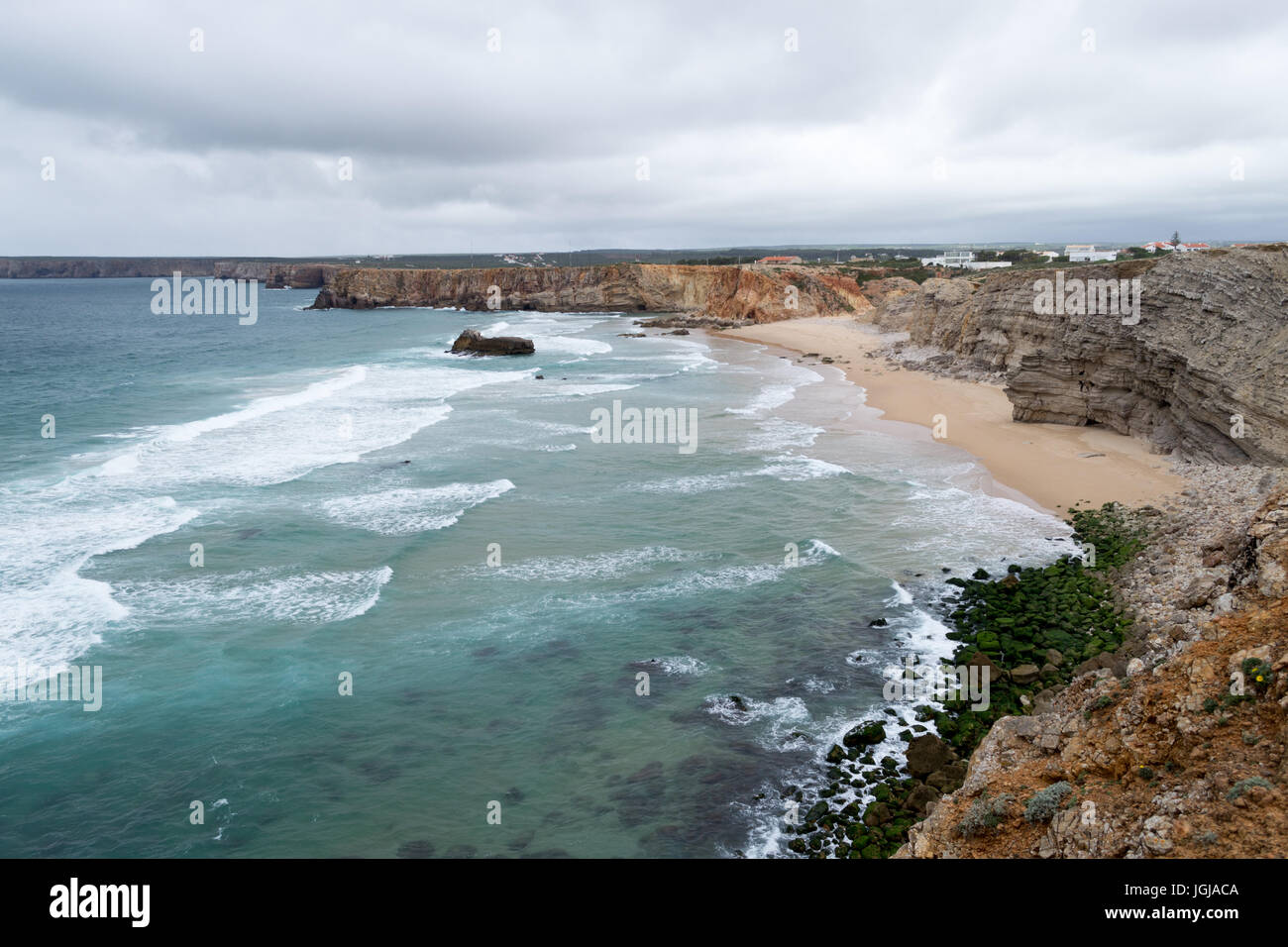 Sagres è situato in Algarve, la parte più occidentale del Portogallo continentale Foto Stock