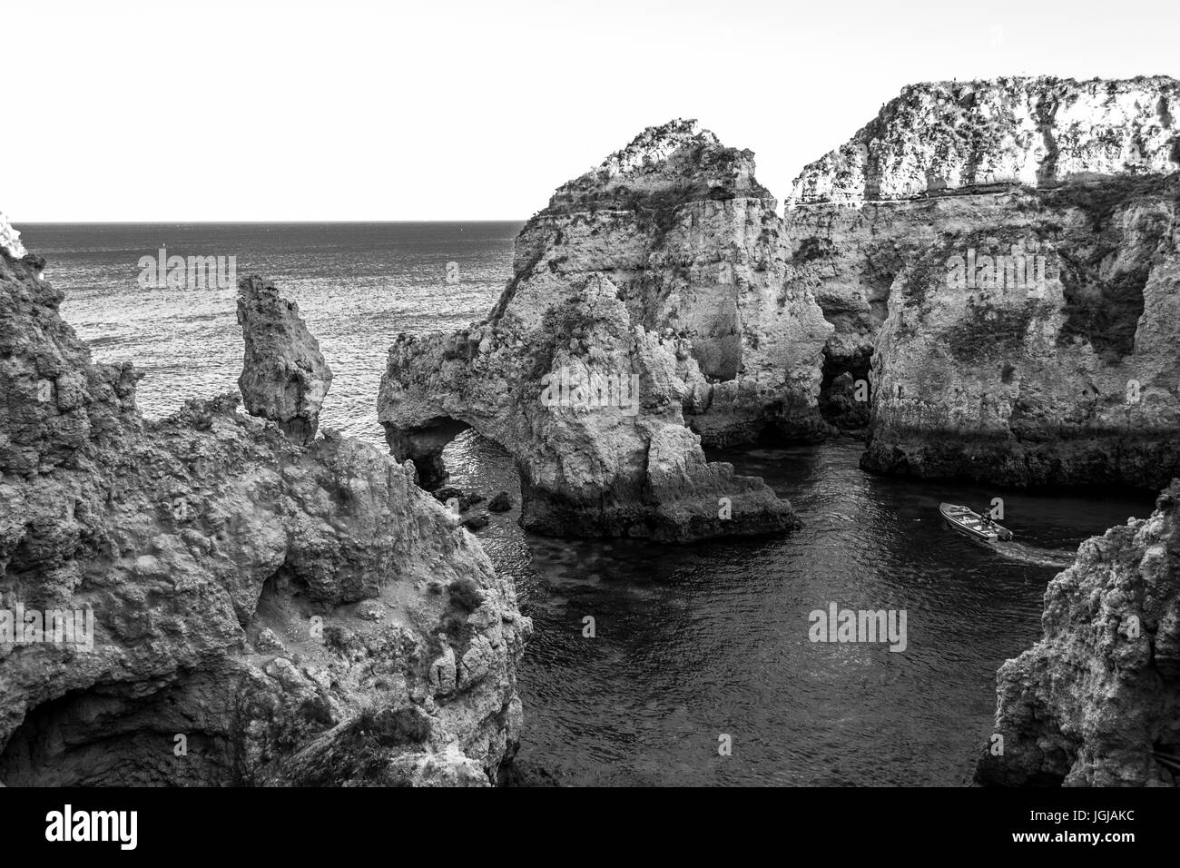 Ponta da Piedade a Lagos (Portogallo) è una delle principali destinazioni turistiche in Algarve Foto Stock