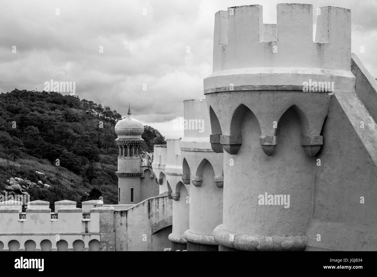 Palacio da Pena è un castello romanticist integrato nel paesaggio culturale di Sintra (Portogallo) Foto Stock
