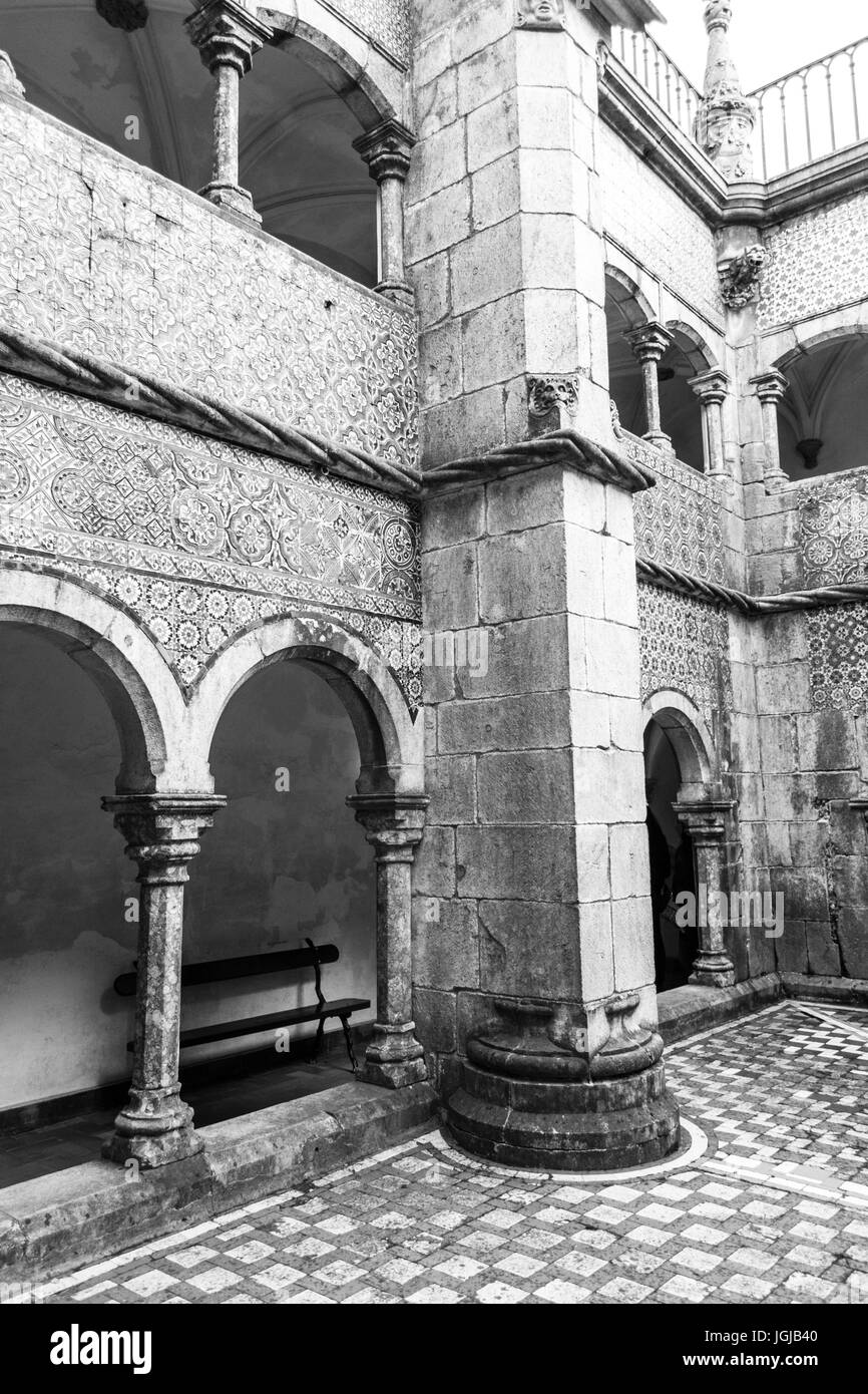 Palacio da Pena è un castello romanticist integrato nel paesaggio culturale di Sintra (Portogallo) Foto Stock