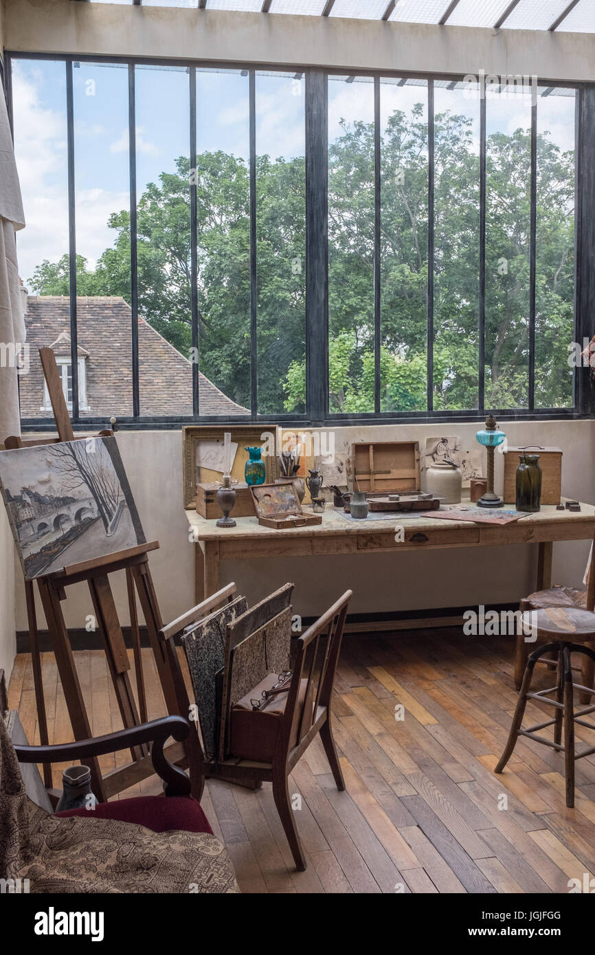 Musee de Montmartre, Paris, Francia, Studio di Suzanne Valadon e Maurice Utrillo Foto Stock