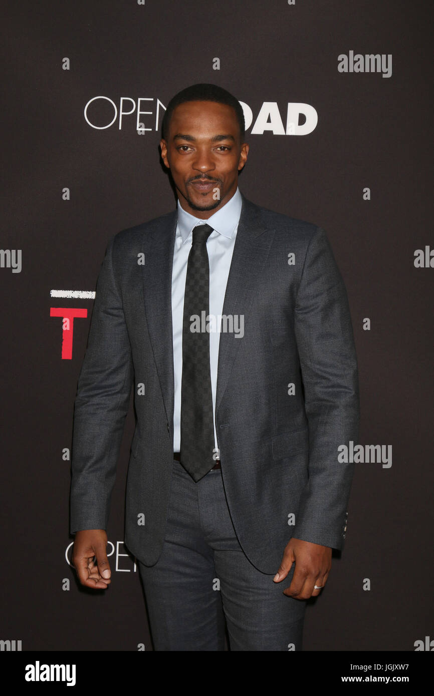 Los Angeles, CA, Stati Uniti d'America. Xvi Feb, 2016. LOS ANGELES - Feb 16: Anthony Mackie al Triple 9 Premiere al Regal 14 teatri il 16 febbraio 2016 a Los Angeles, CA Credito: Kay Blake/ZUMA filo/Alamy Live News Foto Stock