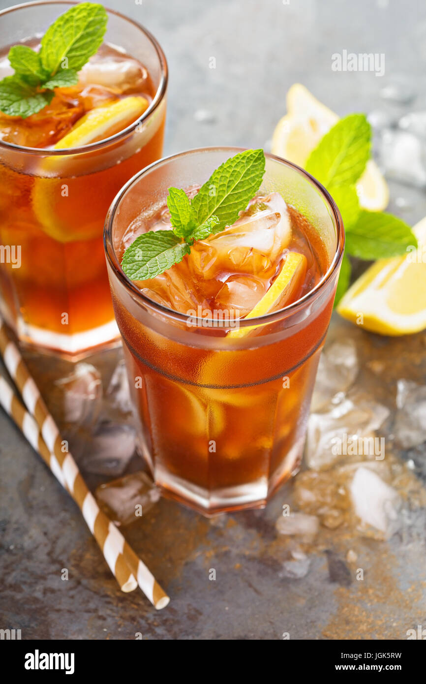 Tradizionale di tè freddo al limone Foto Stock