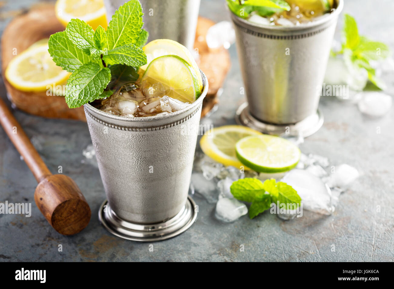 Classic Mint Julep cocktail Foto Stock
