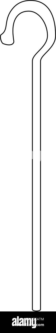 Antico bastone icona illustrazione vettoriale graphic design Illustrazione Vettoriale
