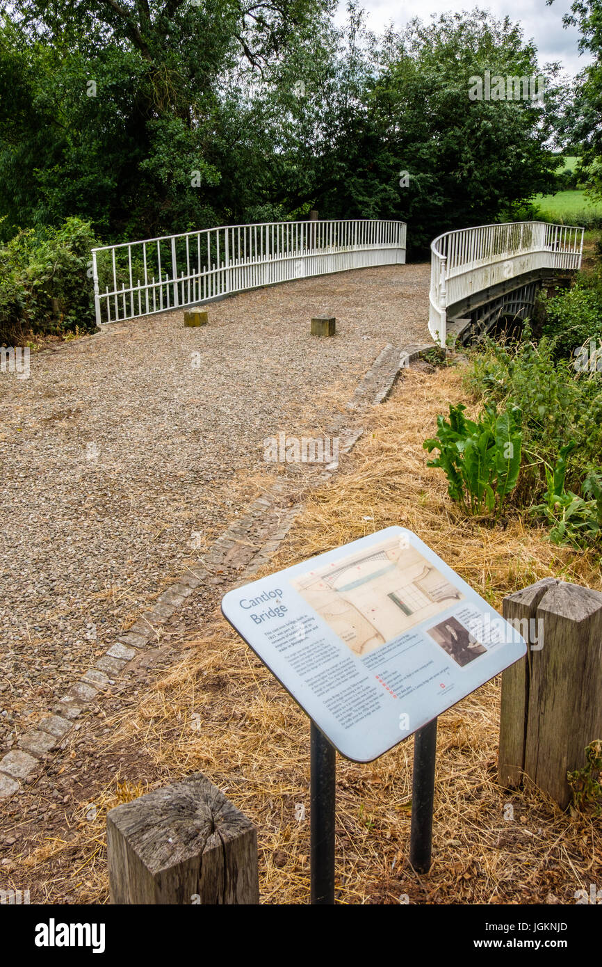 Ponte Cantlop vicino a Shrewsbury, Shropshire, Inghilterra, Regno Unito Foto Stock