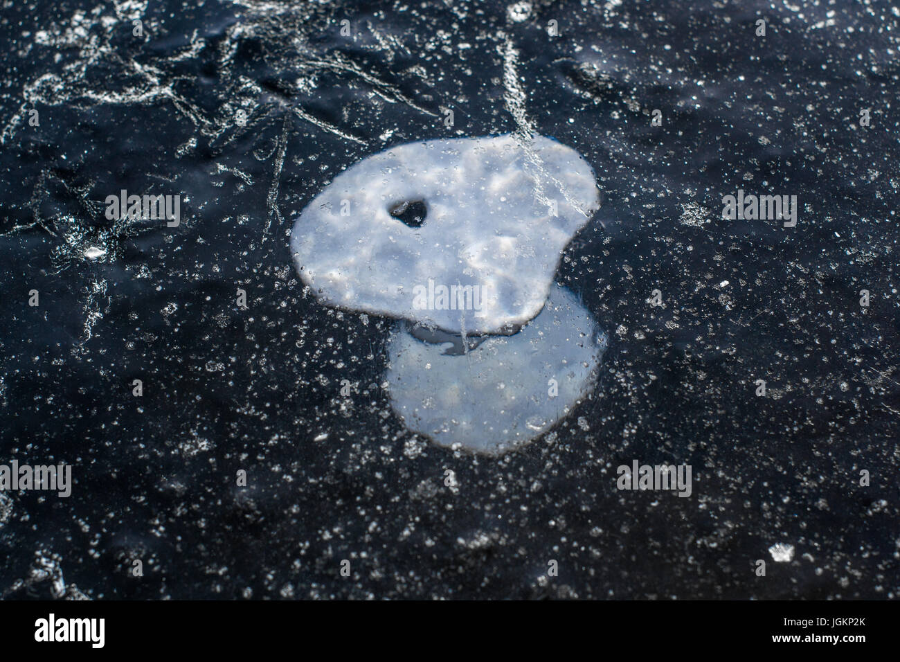 Frozen Bubble aria sul fiume Foto Stock