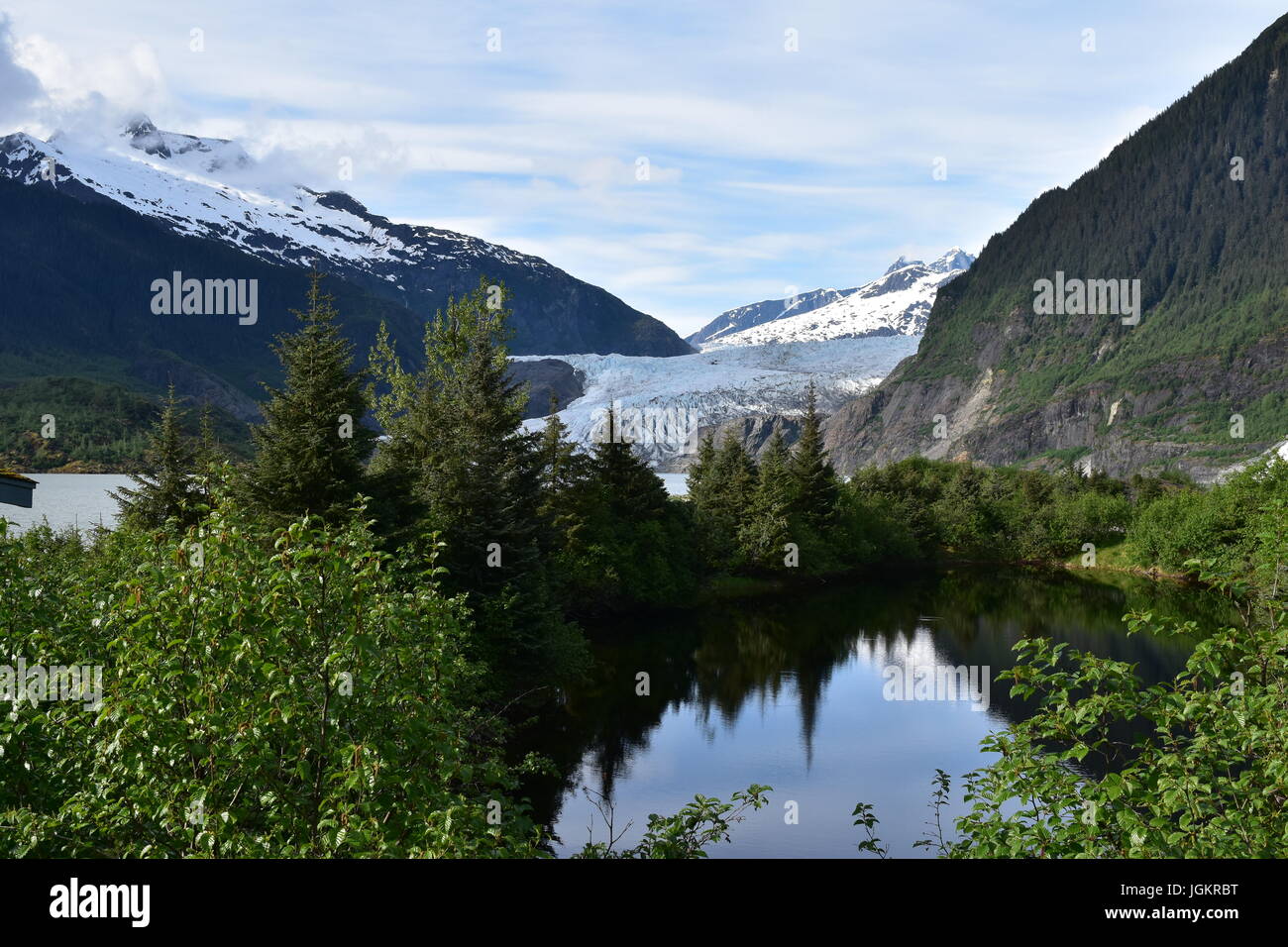 Mendenhall Glacier, Juneau, in Alaska Foto Stock