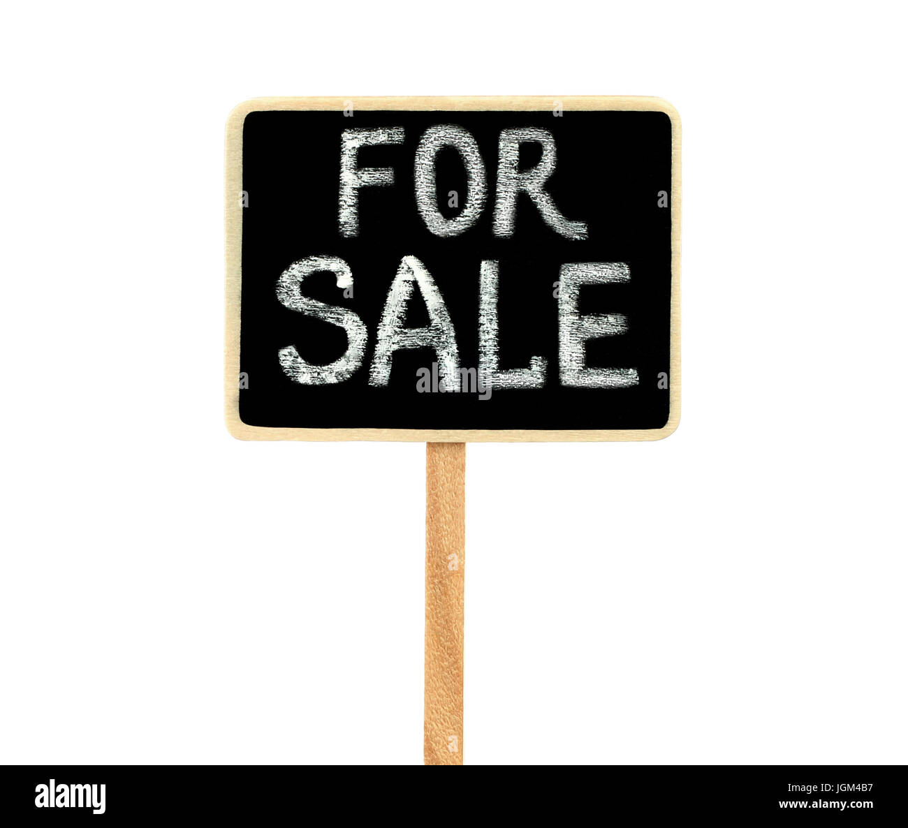 Blackboard, su sfondo bianco in vendita concetto close-up Foto Stock