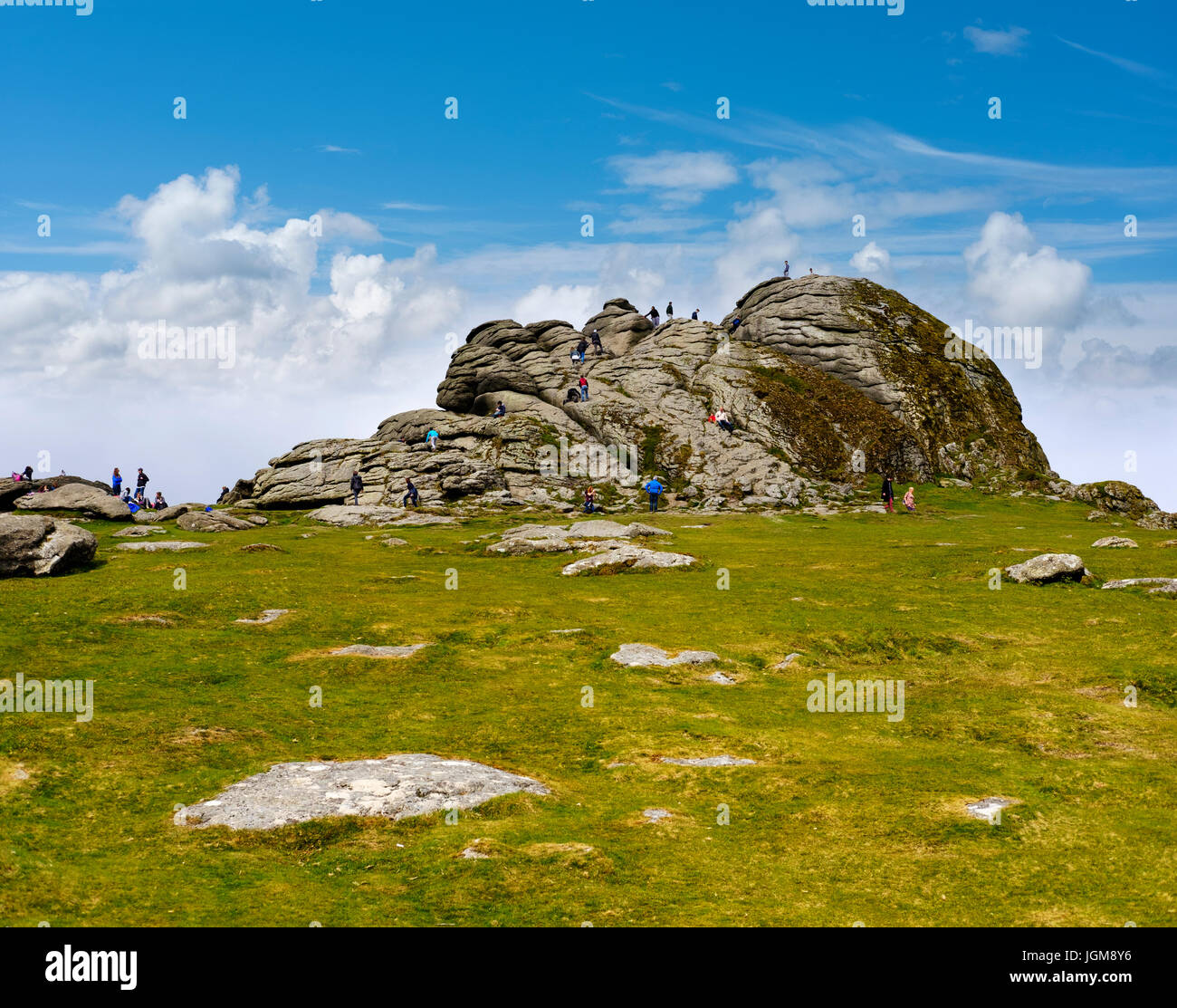 Haytor Rocks, Ilsington, Parco Nazionale di Dartmoor, Devon, Inghilterra, Regno Unito Foto Stock
