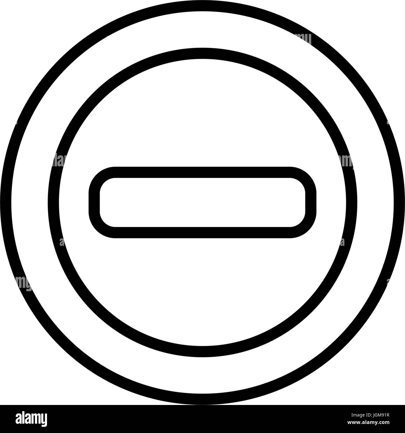 Linea meno simbolo della rete di connessione web Illustrazione Vettoriale