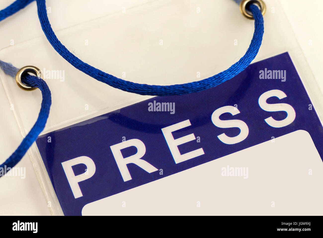 Blue Pass Stampa scheda ID close-up Foto Stock