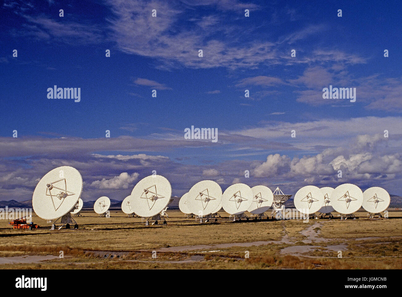 Radio Telescope in Socorro, Nuovo Messico, Radioteleskop in Socorro Foto Stock