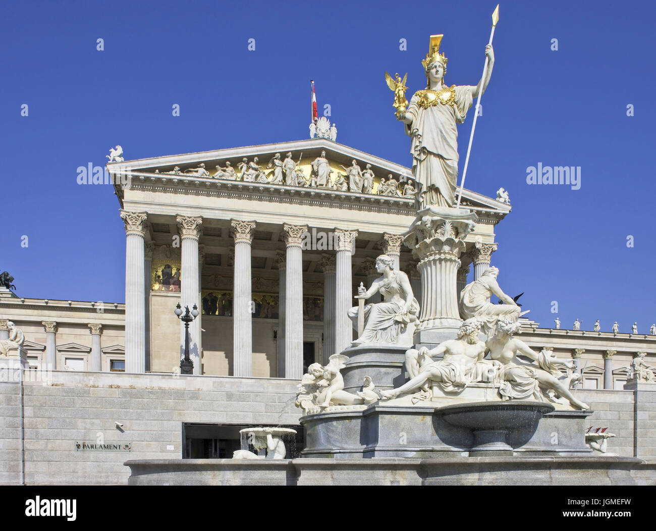 Il Parlamento di Vienna in Austria - parlamento austriaco, Vienna, Parlament in Wien, Oesterreich - Parlamento austriaco Foto Stock