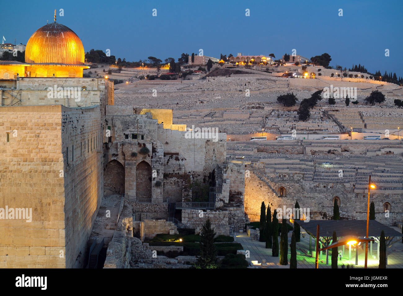 La Moschea di Al-Aqsa nella Città Vecchia di Gerusalemme, Israele Foto Stock