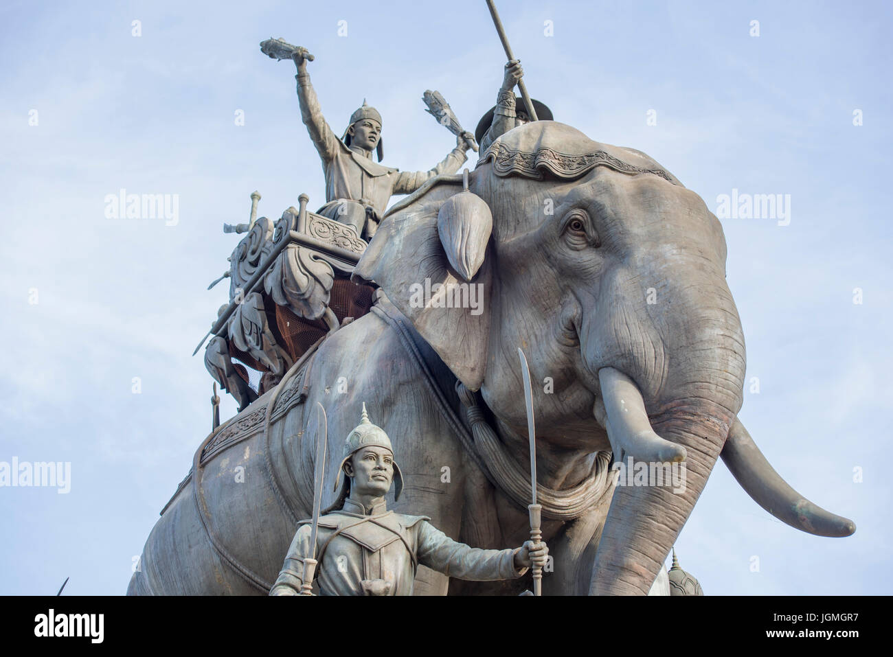 Regina Suriyothai monumento, Ayutthaya. Foto Stock