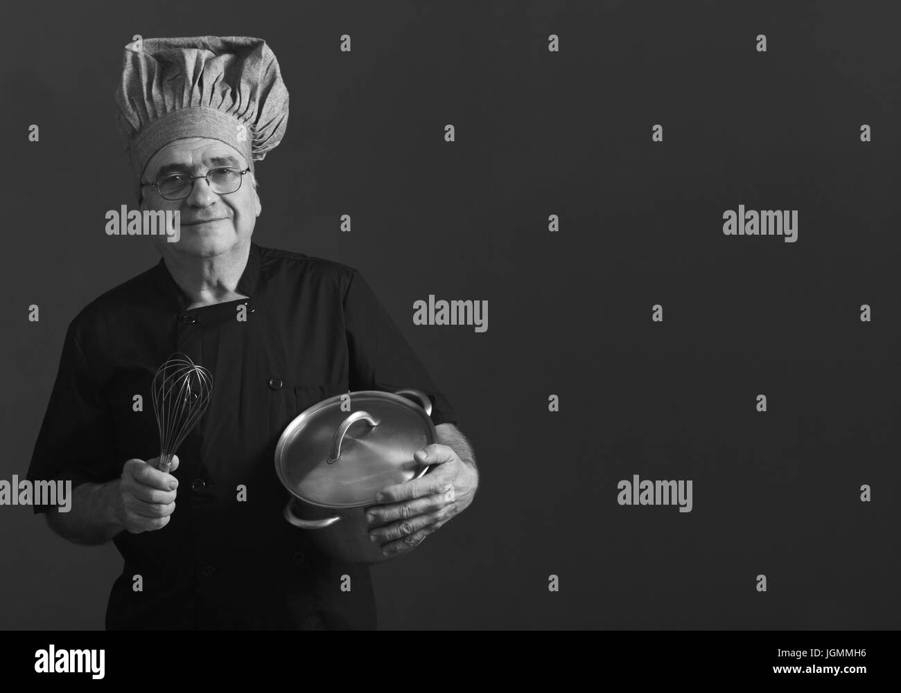 Ritratto di un senìr chef Foto Stock