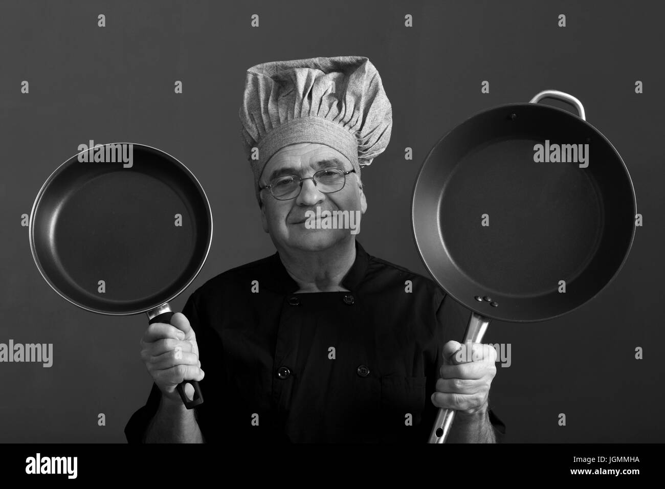 Ritratto di un senior chef Foto Stock