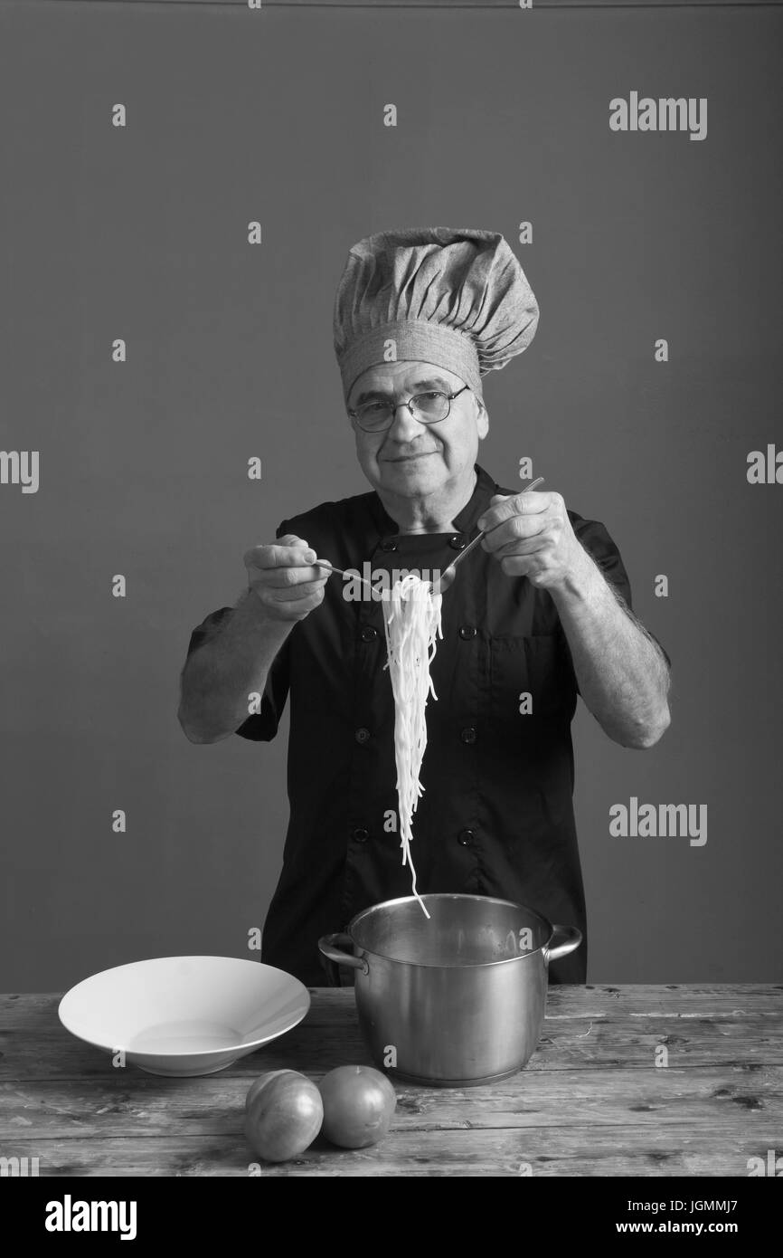 Senior chef Foto Stock