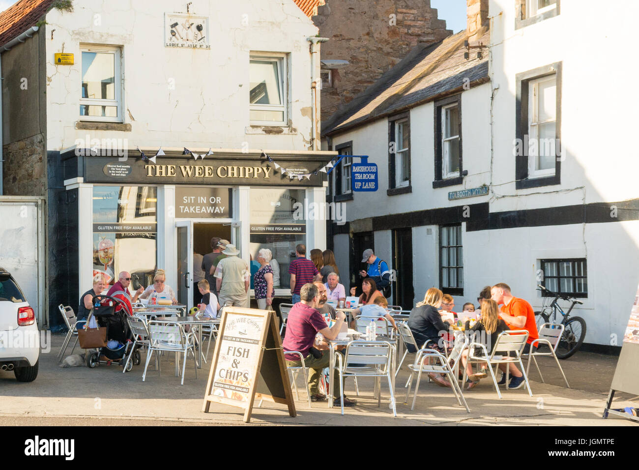 Anstruther pesce e patatine shop - Il Wee Chippy - Anstruther, Fife, Scozia, Regno Unito Foto Stock