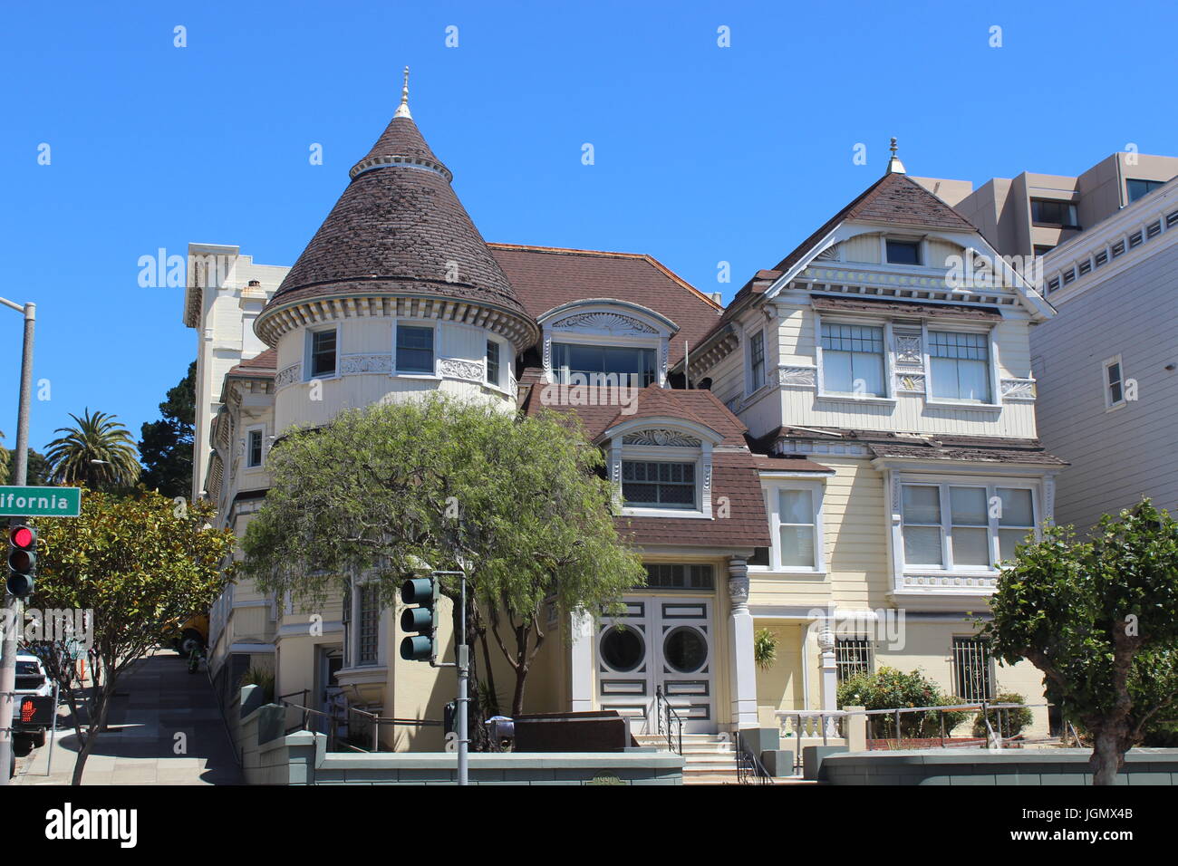 Atherton House, costruita nel 1881, Pacific Heights, San Francisco, California Foto Stock