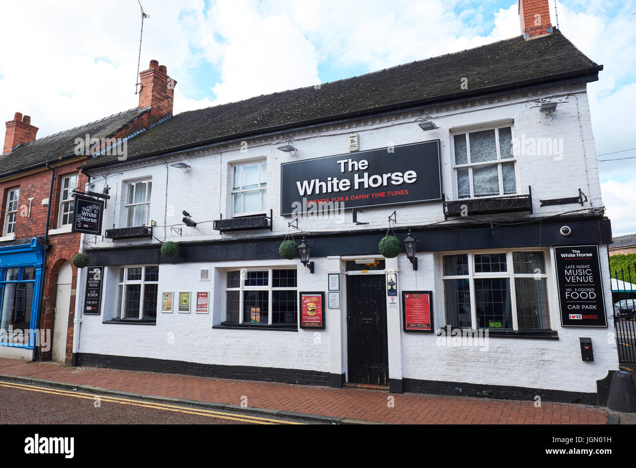 White Horse Pub, Gogna Street, Nantwich, Cheshire, Regno Unito Foto Stock