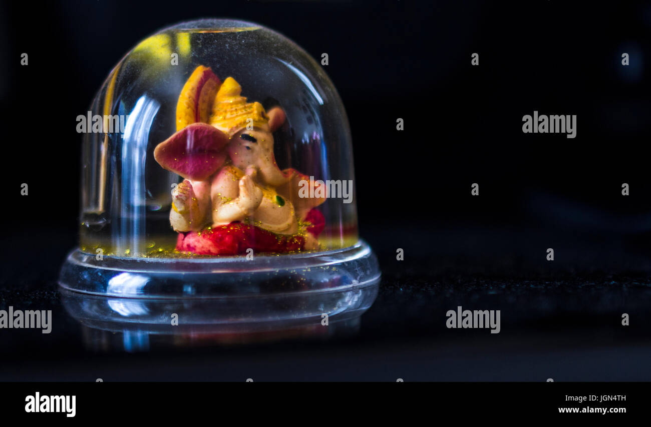 Ganesha in vetro Foto Stock