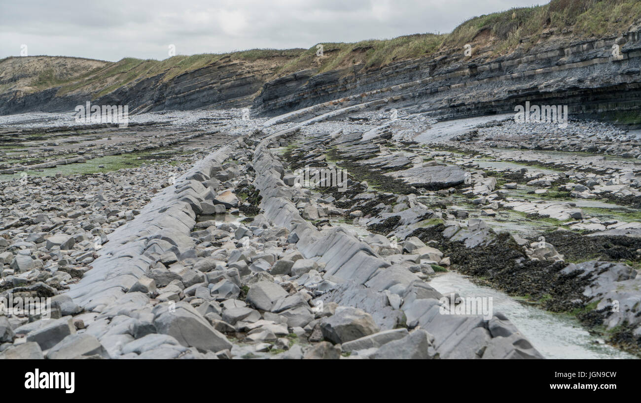 East Quantoxhead Beach, Somerset Foto Stock