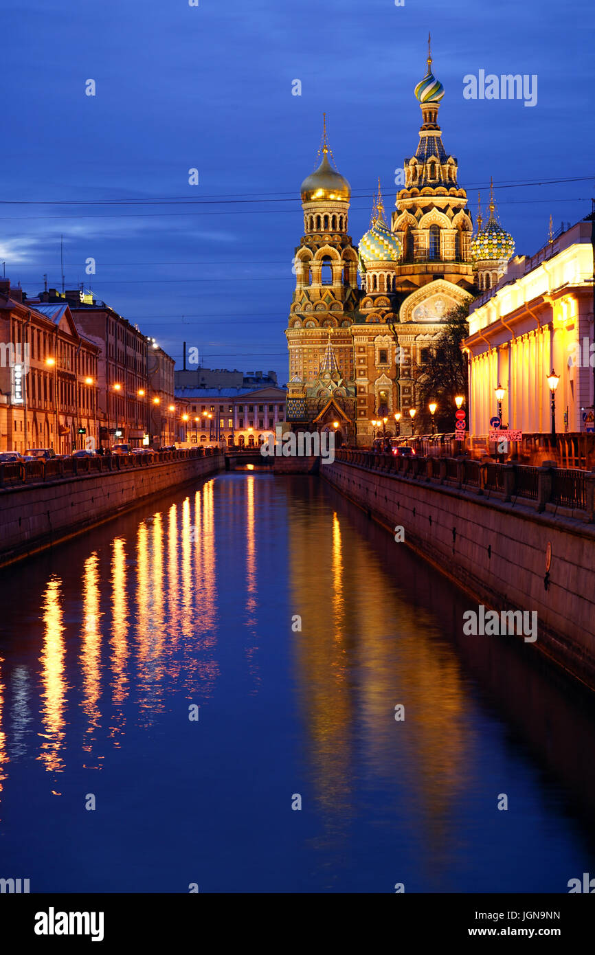 La Chiesa del Salvatore sul Sangue versato, San Pietroburgo, Russia Foto Stock