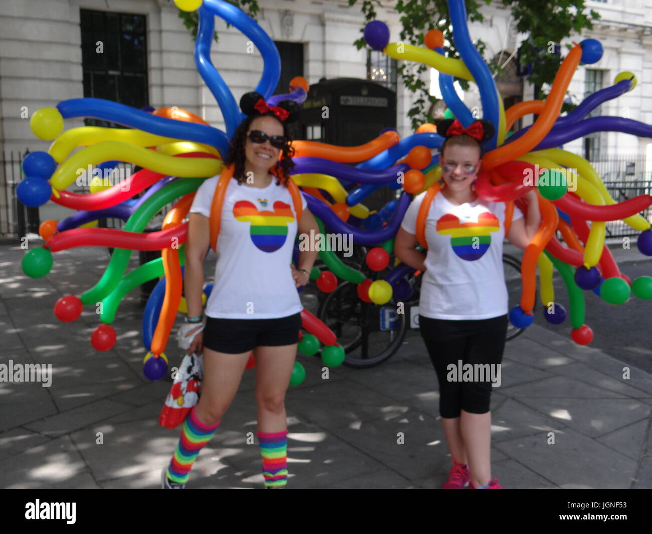 Londra, Regno Unito. 8 Luglio, 2017. London Pride Parade paludi attraverso Regent street a Trafalgar square, London, Regno Unito Foto Stock