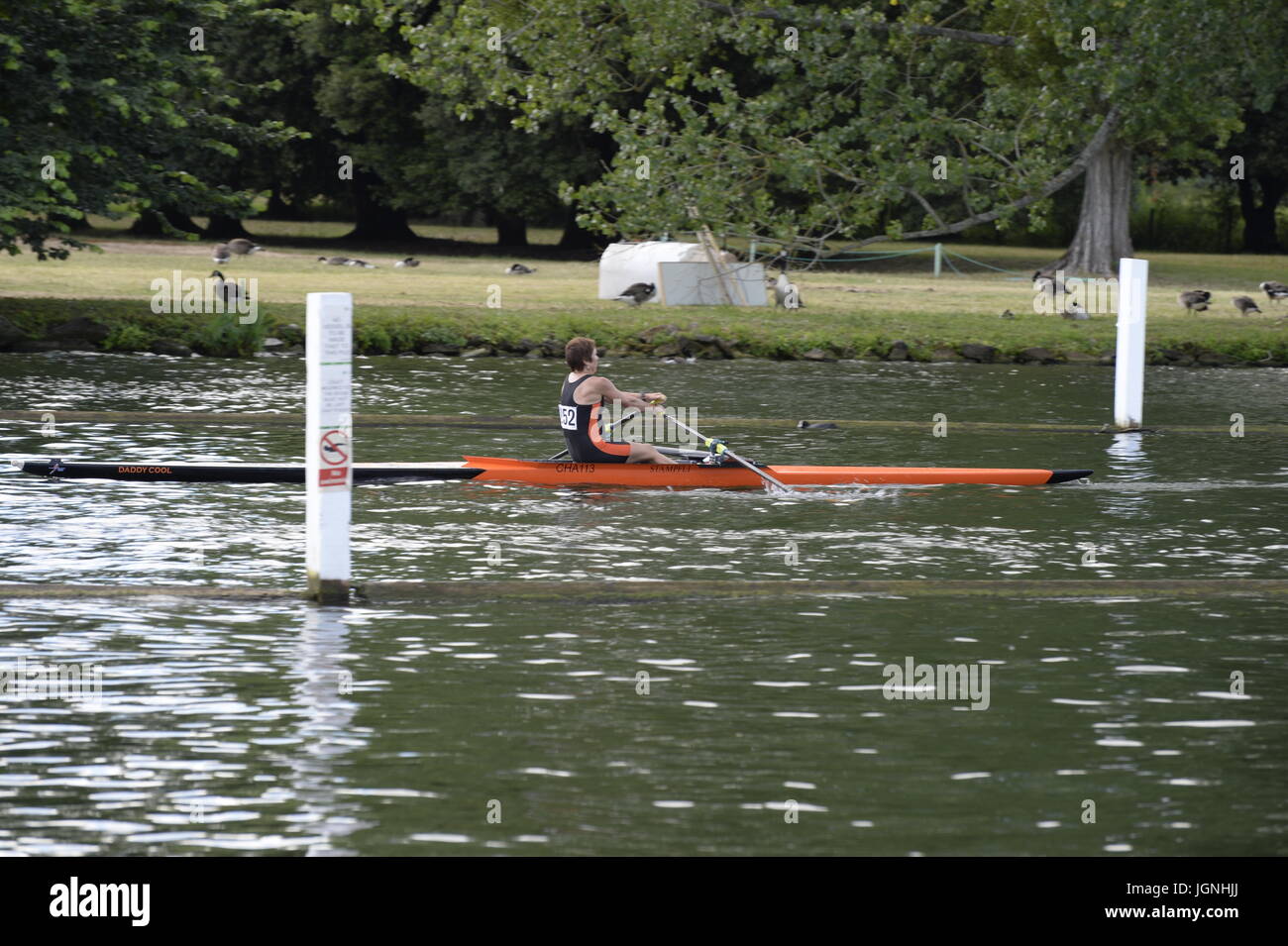 Henley on Thames, Regno Unito. 8 lug 2017. Henley, UK. 8 Luglio, 2017. Finali della giornata a Henley Regatta Credito: David Hammant/Alamy Live News Foto Stock