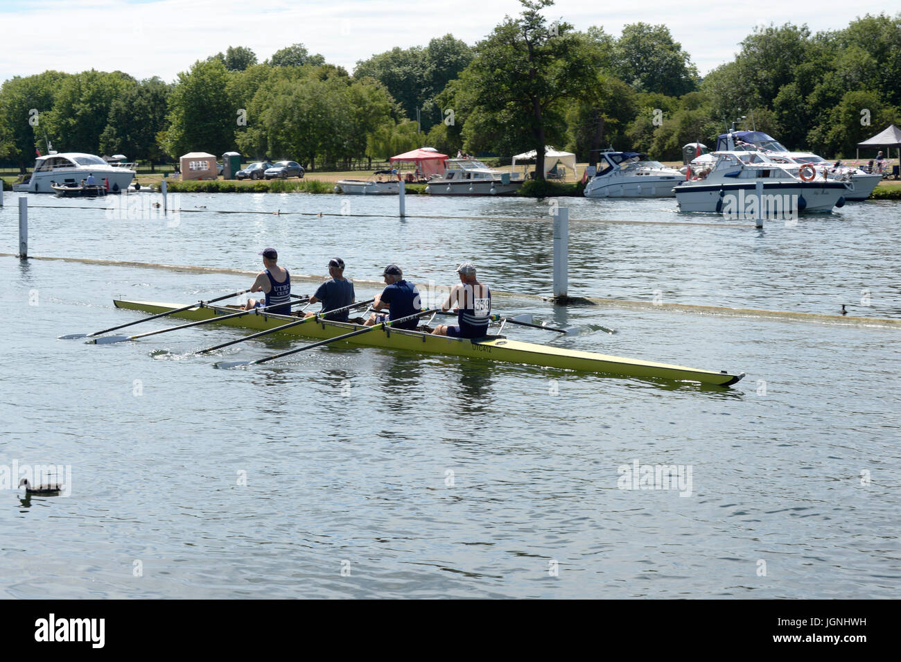Henley on Thames, Regno Unito. 8 lug 2017. Henley, UK. 8 Luglio, 2017. Finali della giornata a Henley Regatta Credito: David Hammant/Alamy Live News Foto Stock