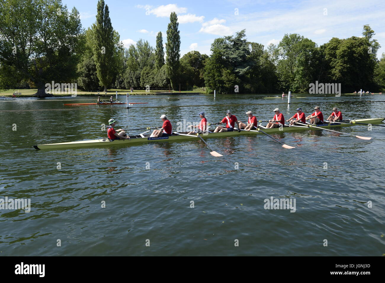 Henley on Thames, Regno Unito. 8 lug 2017. Henley, UK. 8 Luglio, 2017. Finali della giornata a Henley Regatta Credito: David Hammant/Alamy Live News Foto Stock