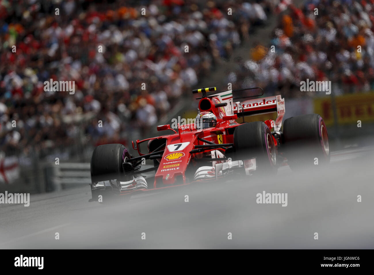 Spielberg, Austria. 9 Luglio, 2017. KIMI RAIKKONEN della Finlandia e la Scuderia Ferrari rigidi durante il 2017 Formula 1 Austrian Grand Prix in Spielberg, Austria. Credito: James Gasperotti/ZUMA filo/Alamy Live News Foto Stock