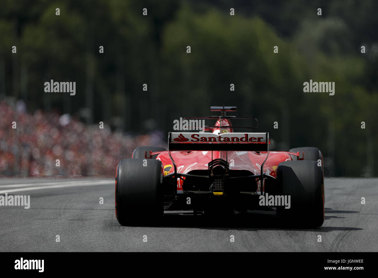 Spielberg, Austria. 9 Luglio, 2017. SEBASTIAN VETTEL della Germania e la Scuderia Ferrari rigidi durante il 2017 Formula 1 Austrian Grand Prix in Spielberg, Austria. Credito: James Gasperotti/ZUMA filo/Alamy Live News Foto Stock