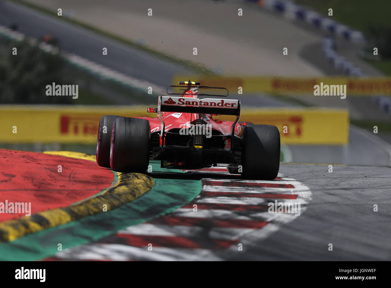 Spielberg, Austria. 9 Luglio, 2017. KIMI RAIKKONEN della Finlandia e la Scuderia Ferrari rigidi durante il 2017 Formula 1 Austrian Grand Prix in Spielberg, Austria. Credito: James Gasperotti/ZUMA filo/Alamy Live News Foto Stock
