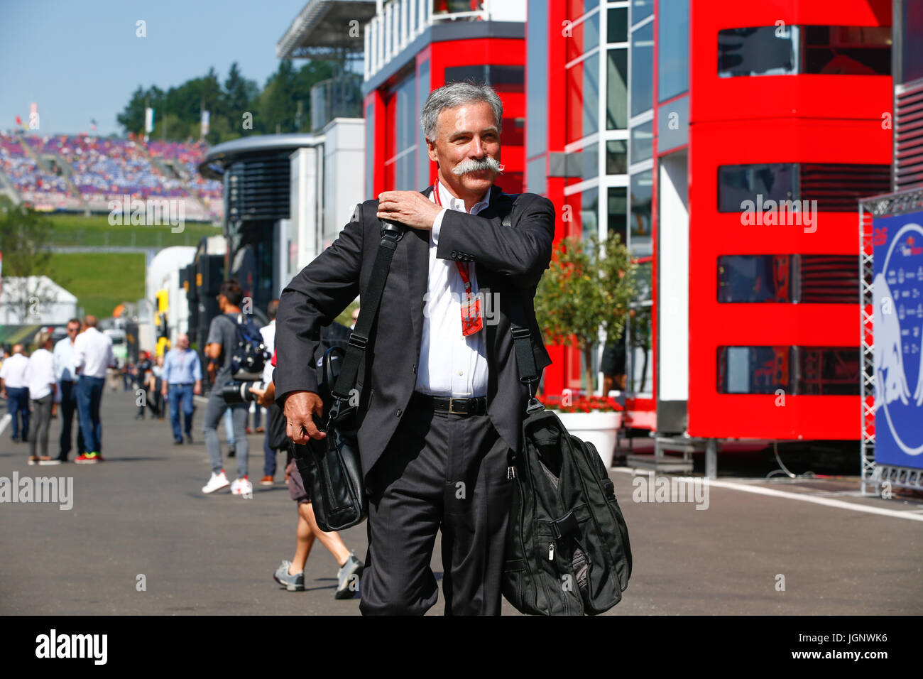 Spielberg, Austria. 09 Luglio, 2017. Motorsports: FIA Formula One World Championship 2017, il Grand Prix di Austria, Chase Carey (CEO e presidente esecutivo di Formula Uno Gruppo) 09.07.2017. | Utilizzo di credito in tutto il mondo: dpa/Alamy Live News Foto Stock