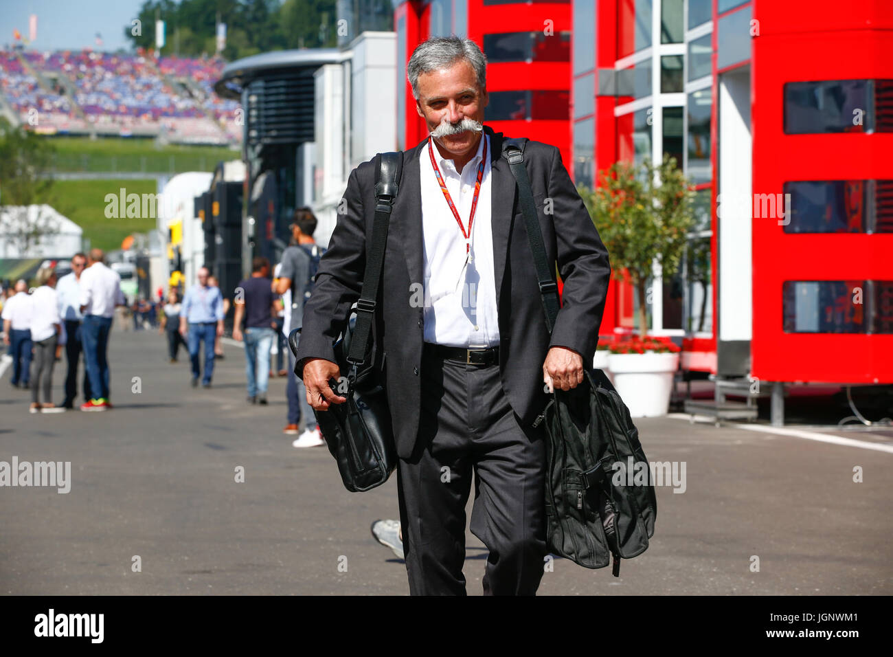 Spielberg, Austria. 09 Luglio, 2017. Motorsports: FIA Formula One World Championship 2017, il Grand Prix di Austria, Chase Carey (CEO e presidente esecutivo di Formula Uno Gruppo) 09.07.2017. | Utilizzo di credito in tutto il mondo: dpa/Alamy Live News Foto Stock