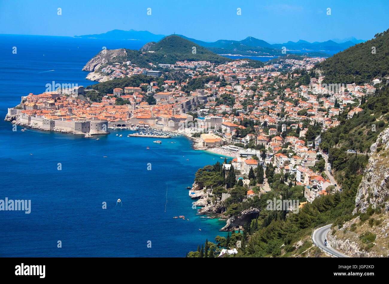 Vari paesaggi di Dubrovnik Croazia Foto Stock