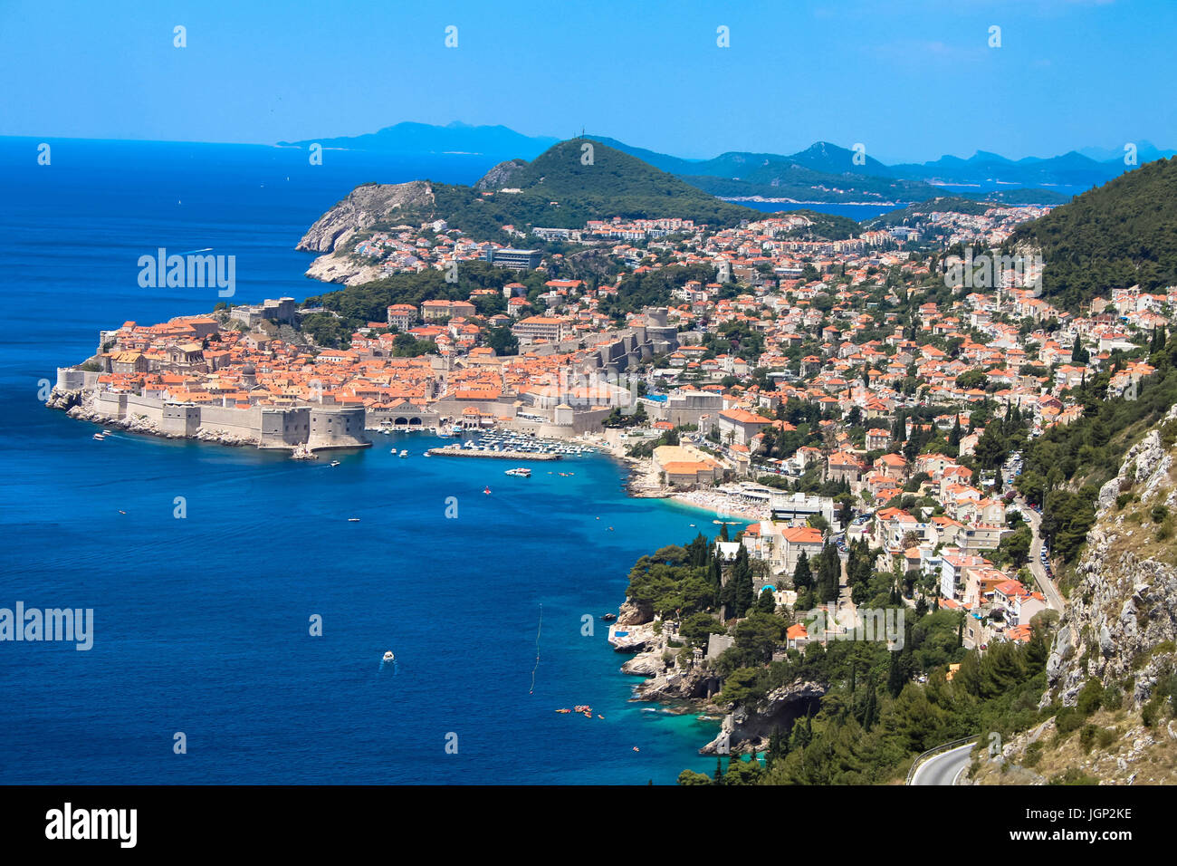 Vari paesaggi di Dubrovnik Croazia Foto Stock