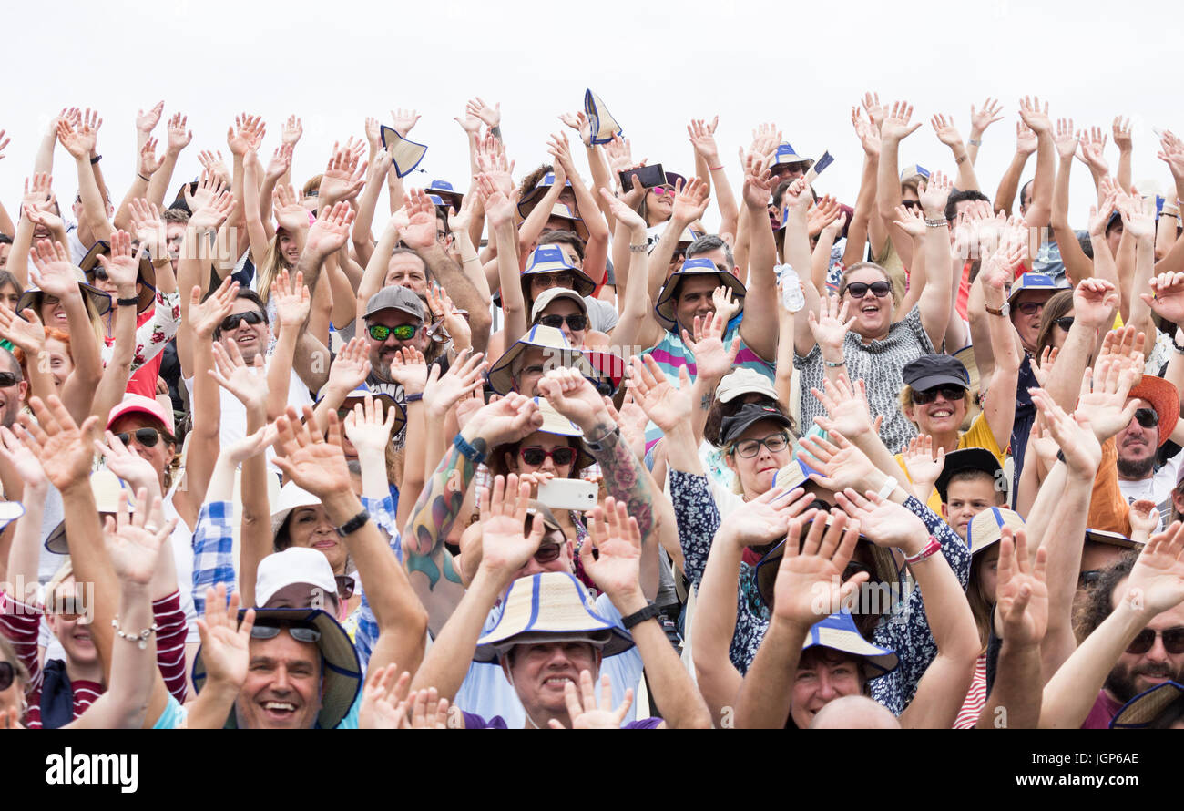 Pubblico al festival in Spagna Foto Stock