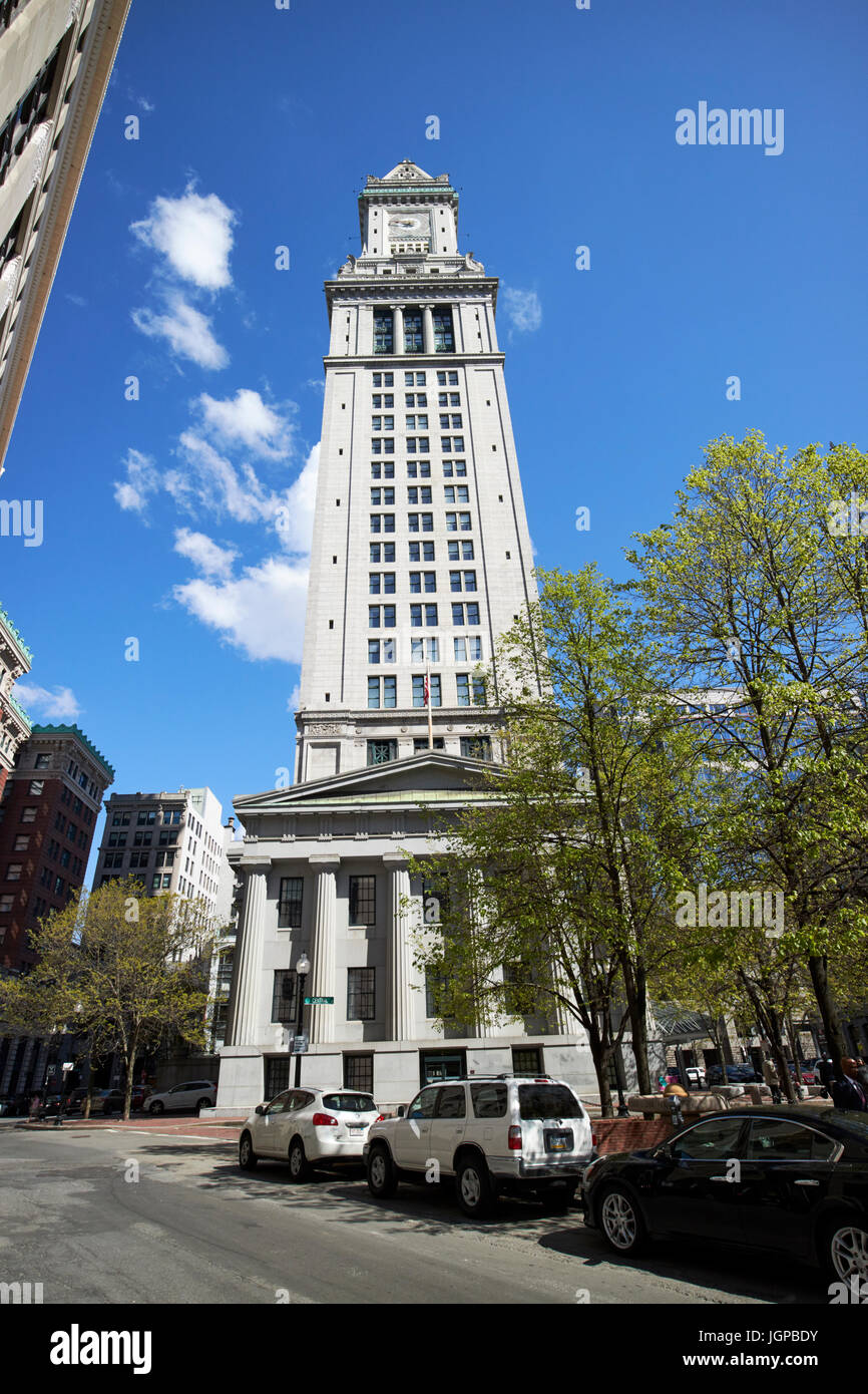 Custom House edificio a torre di Boston - USA Foto Stock