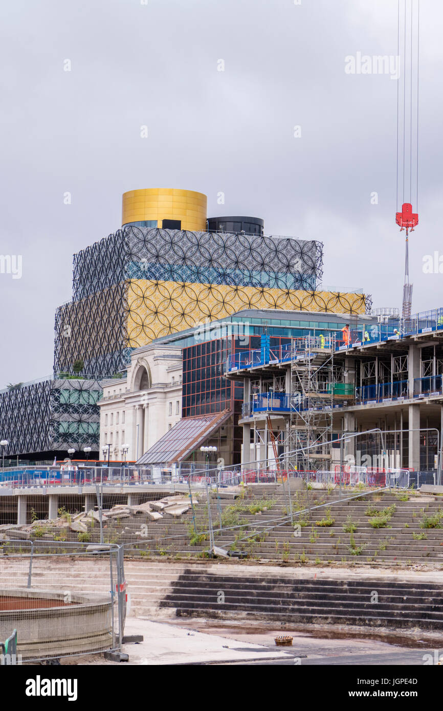 La riqualificazione del centro della città di Birmingham a Paradise Circus Birmingham, Inghilterra, Regno Unito Foto Stock
