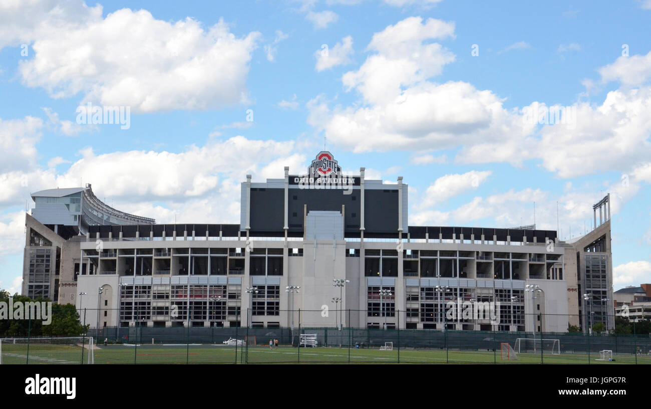 COLUMBUS, OH - 25 giugno: lo Stadio Ohio in Columbus, Ohio è mostrato il 25 giugno 2017. Essa è la casa della Ohio State University Buckeyes. Foto Stock