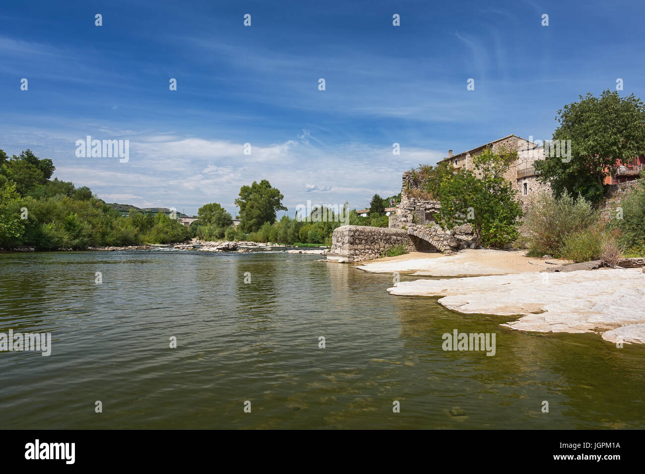 Città Vogue quale paese è riconosciuto come patrimonio storico ed è considerata una delle dieci affascinanti villaggi di Francia Foto Stock