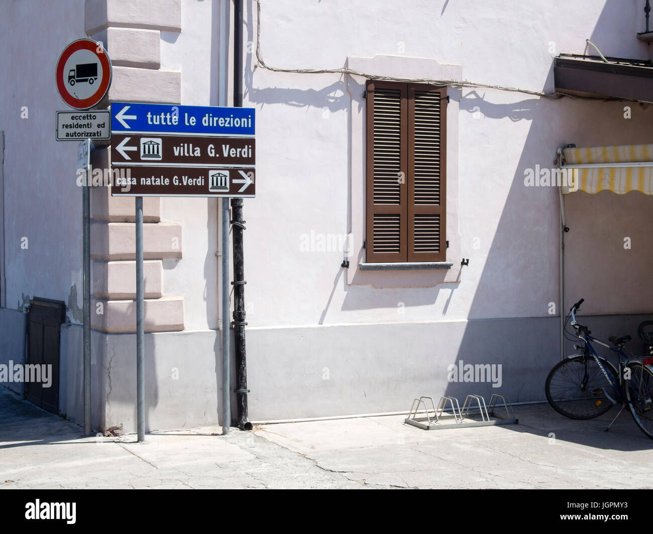 Busseto, Parma città natale del compositore di musica di Giuseppe Verdi Foto Stock