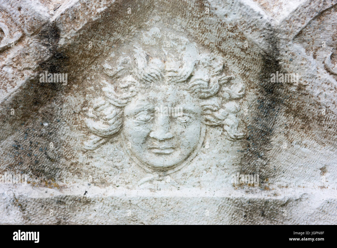 Sollievo carving di Medusa a Sofia il museo di storia. Foto Stock