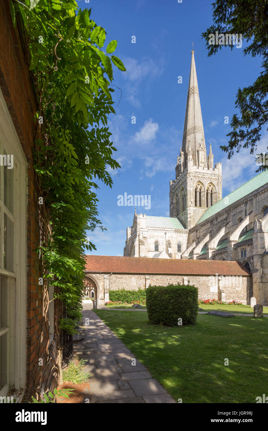 Chichester Cathedral, Chichester, West Sussex, in Inghilterra, Regno Unito Foto Stock