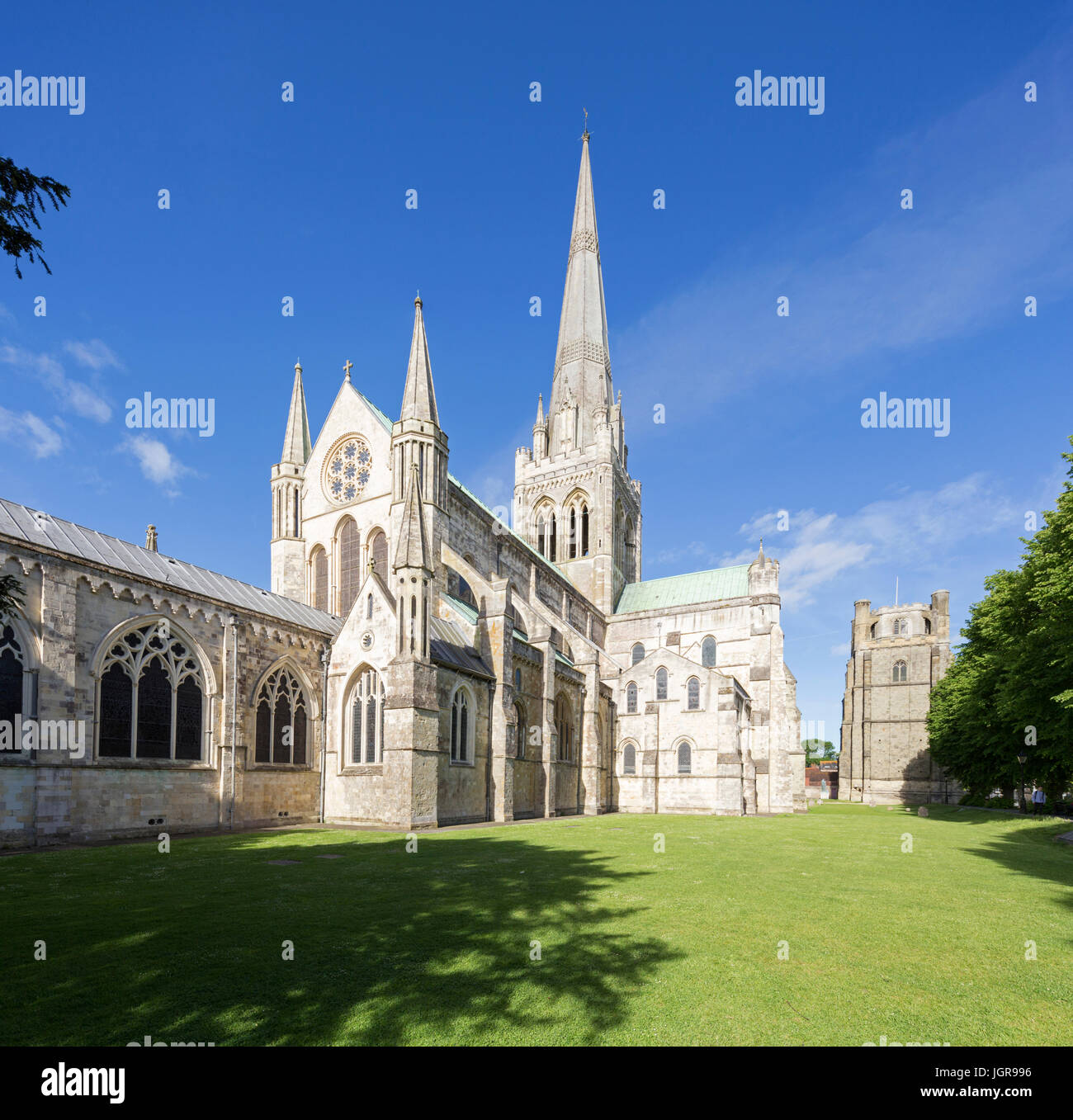 Chichester Cathedral, Chichester, West Sussex, in Inghilterra, Regno Unito Foto Stock